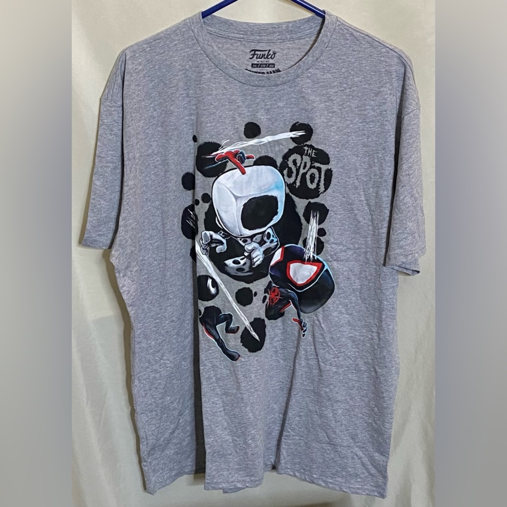 NEW FUNKO POP PLUS SIZE TEE SPIDER-MAN ACROSS THE SPIDER-VERSE THE SPOT T-SHIRT